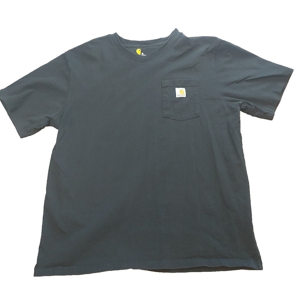 Carhartt K87 BLK Mens XL Black Short Sleeve Pocket T-Shirt Original Fit Cotton